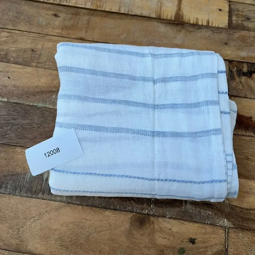 Restoration Hardware Standard Sham Italian Jacquard Stripe Linen